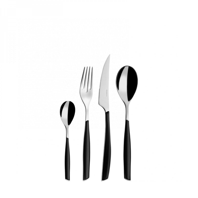Stylish black cutlery in white background - Casa Bugatti