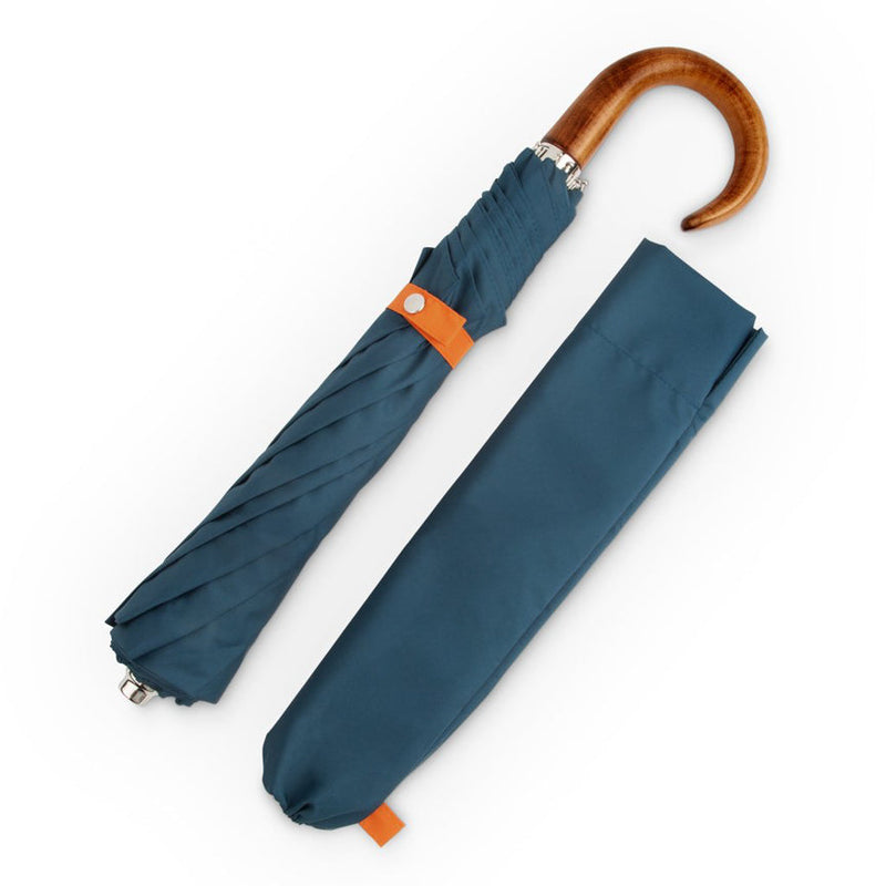 British Folding Umbrella - Mallard/Orange