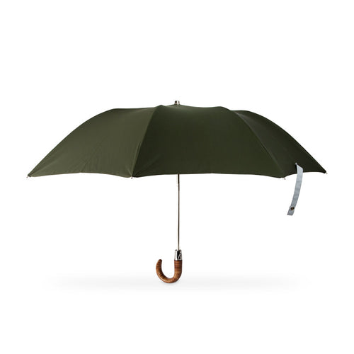 British Folding Umbrella - Racing Green/Grey
