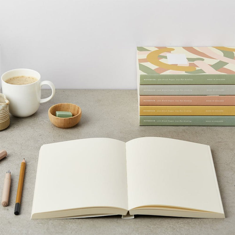 L&L Forest Black Notebook, Lay Flat Notebook in Candy Mustard, Black Pencil Set Katie Leamon