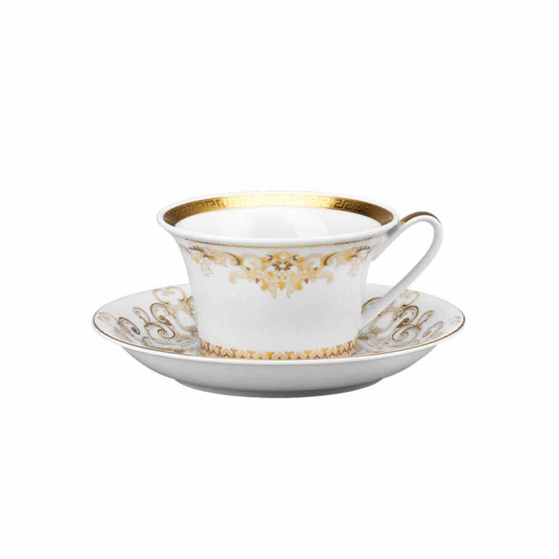 Medusa Gala Gold Cups and Saucers - Set of 6
