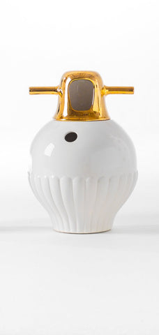 Showtime 10 Vase N°3 - White Golden Lid