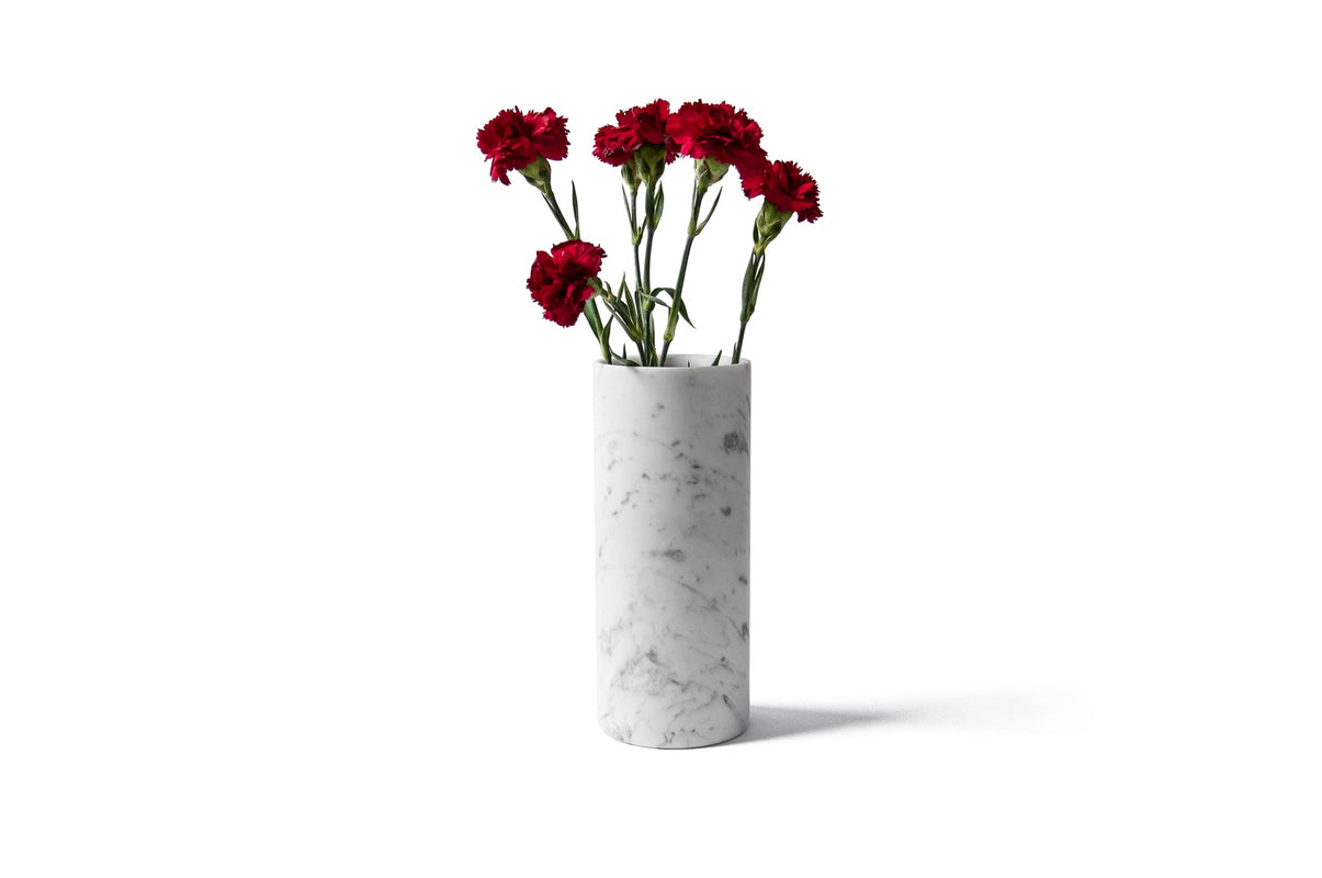 Cylindrical Marble Vase